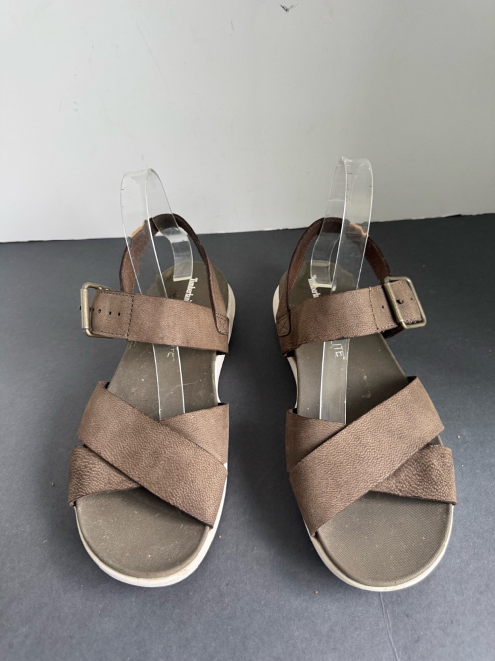 Timberland Women's Wilesport Brown/Green Leather Strap Sandals A1TSW. Size 8 - Picture 2 of 14